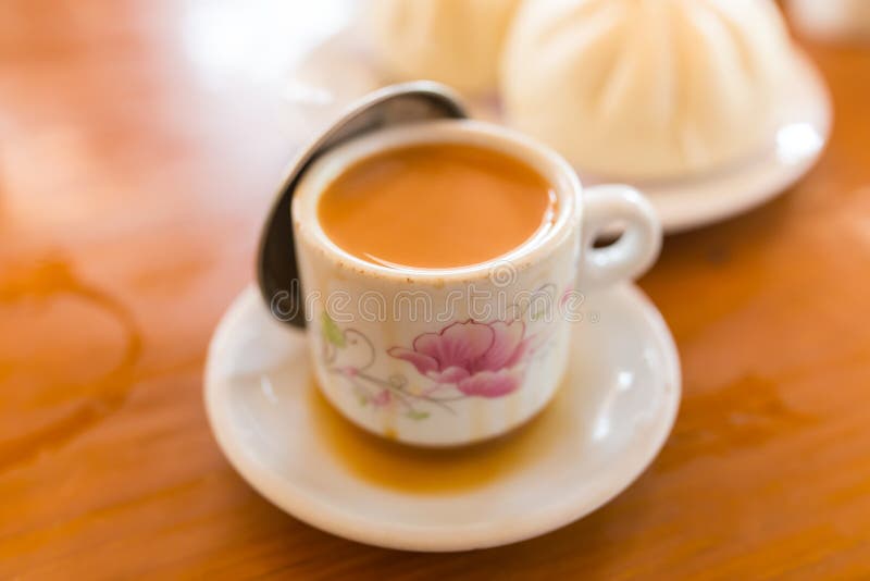 Cup of milk tea stock photo. Image of breakfast, brown 51514462