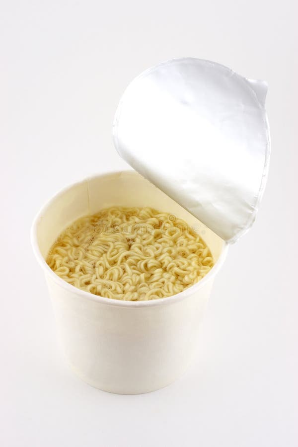 Instant Noodle Dish in Paper Cup Stock Photo Image of microwaved