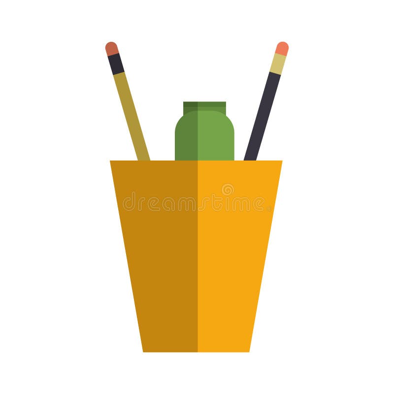 Cup with pencils stock vector. Illustration of office 86277502