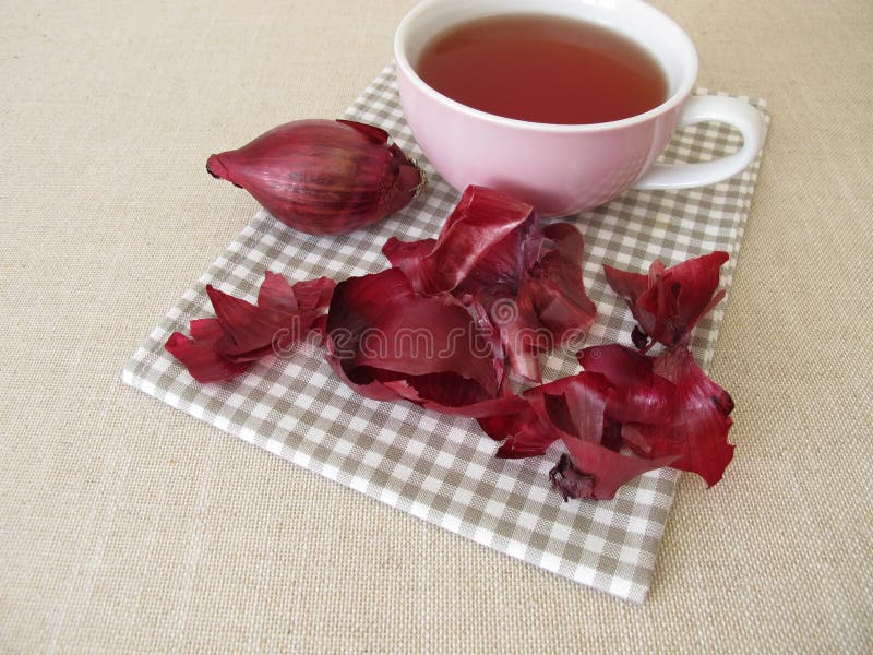 Red onion peel tea stock photo. Image of natural, herbal 244967810