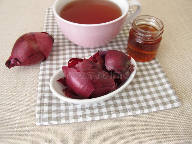 Red onion peel tea stock photo. Image of zero, onion 244967824