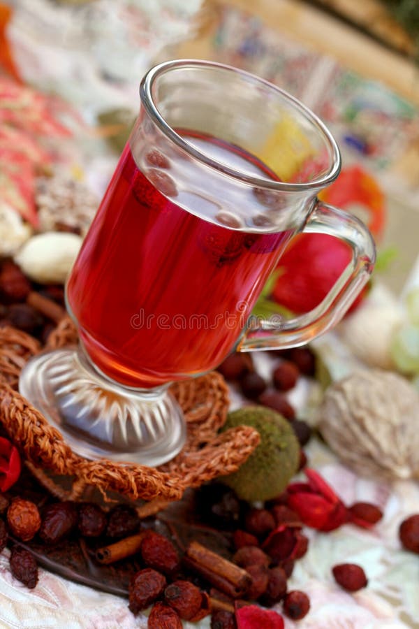 Cup of rosehips tea