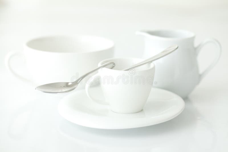 Cup with Saucer and Milk Jug Stock Photo Image of still, drink 35962482