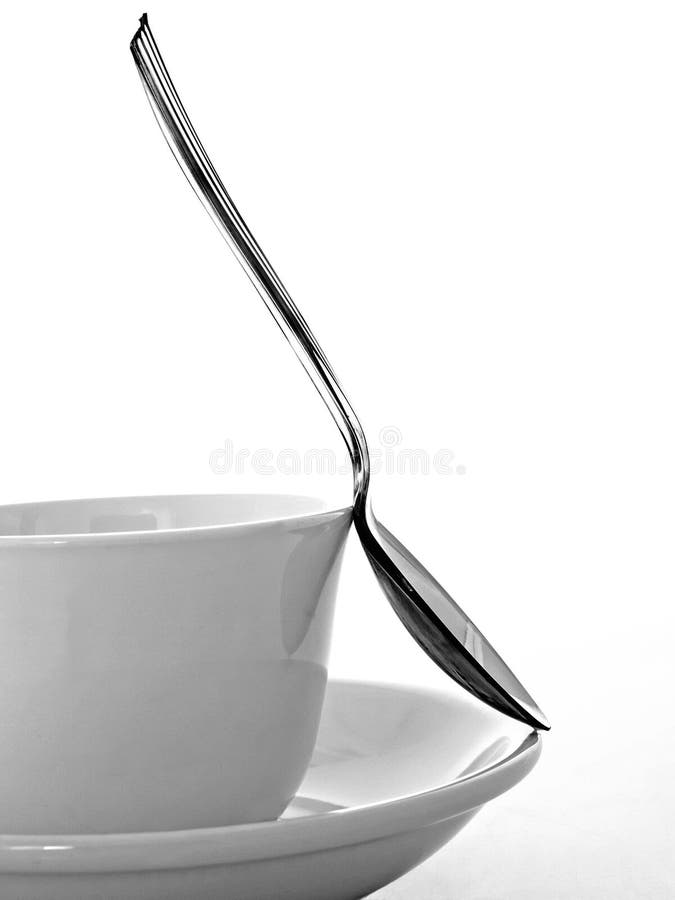 Cup,Saucer and Spoon stock photo. Image of milk, high 18844412