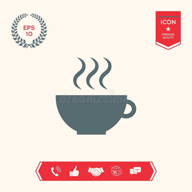 Cup with steam stock vector. Illustration of object 116616896