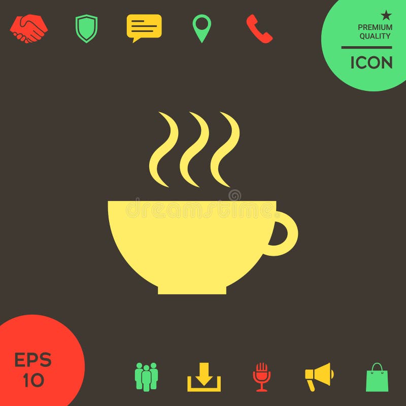 Cup with steam stock vector. Illustration of smoke, espresso 118381817