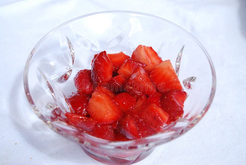 A cup of strawberries