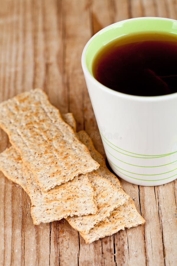 Cup of tea and crackers