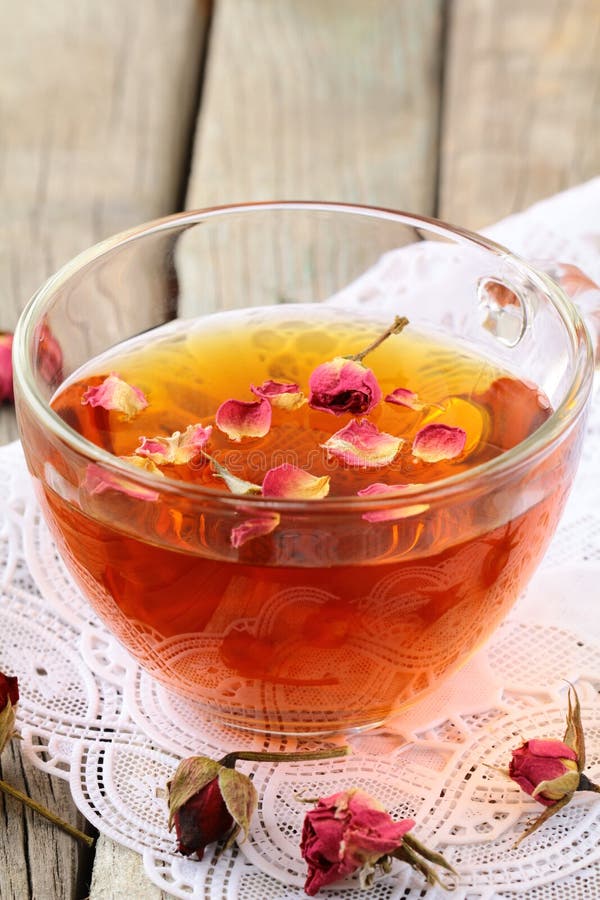 Cup of Tea with Dried Roses Stock Image Image of pleasure, iced 23705577
