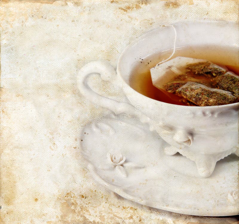 Cup of Tea on Grunge background