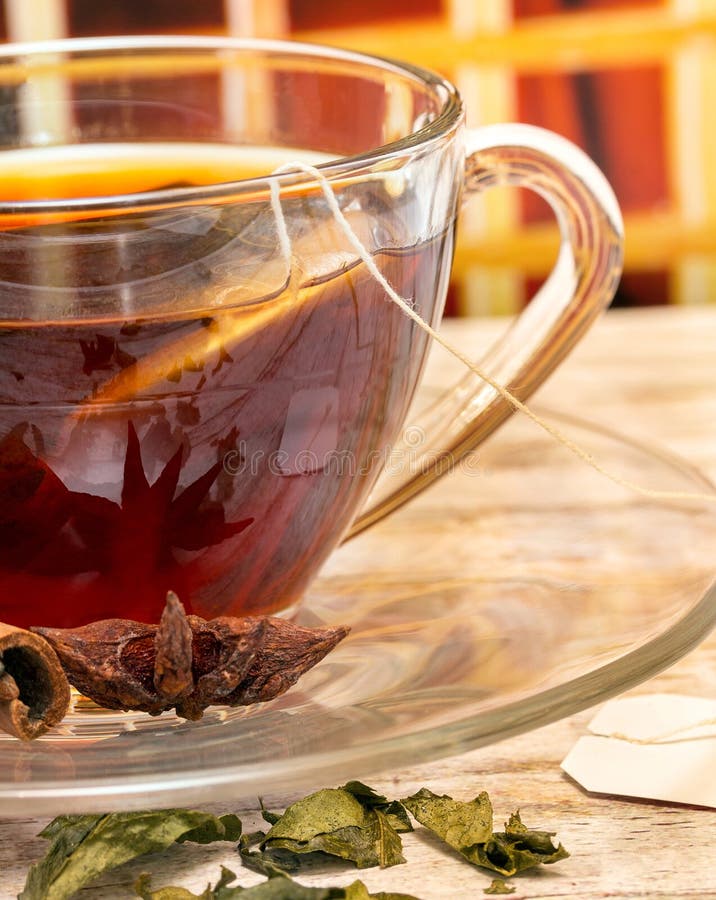 Cup of Tea Means Cafeterias Restaurants and Refreshes Stock Photo