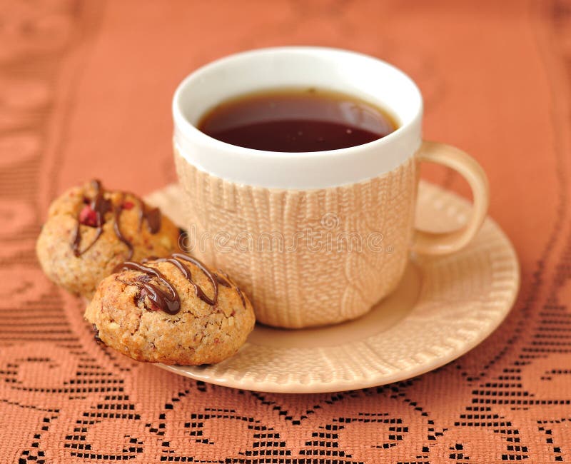 A Cup of Tea with Peanut Cookies