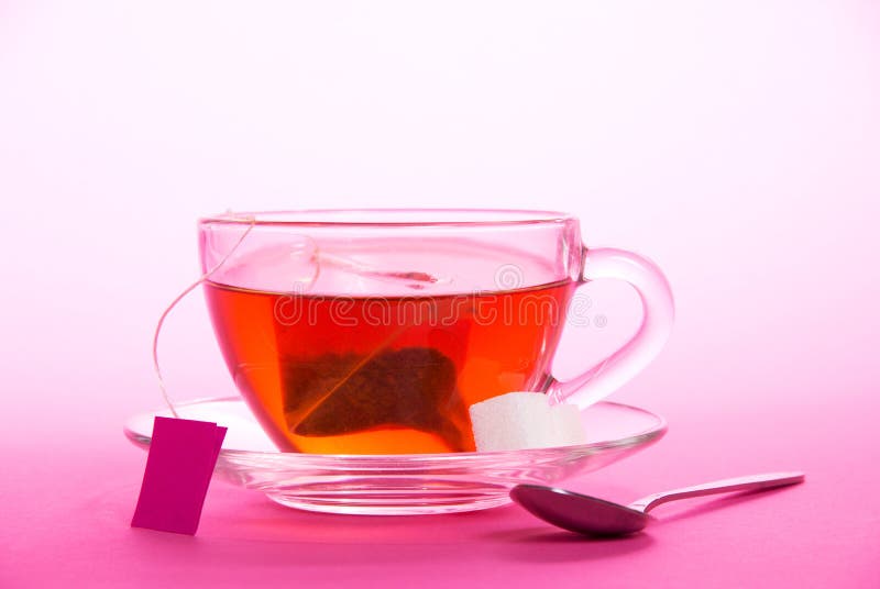 Cup of Tea on Saucer and Sugar Slices Stock Image Image of saucer