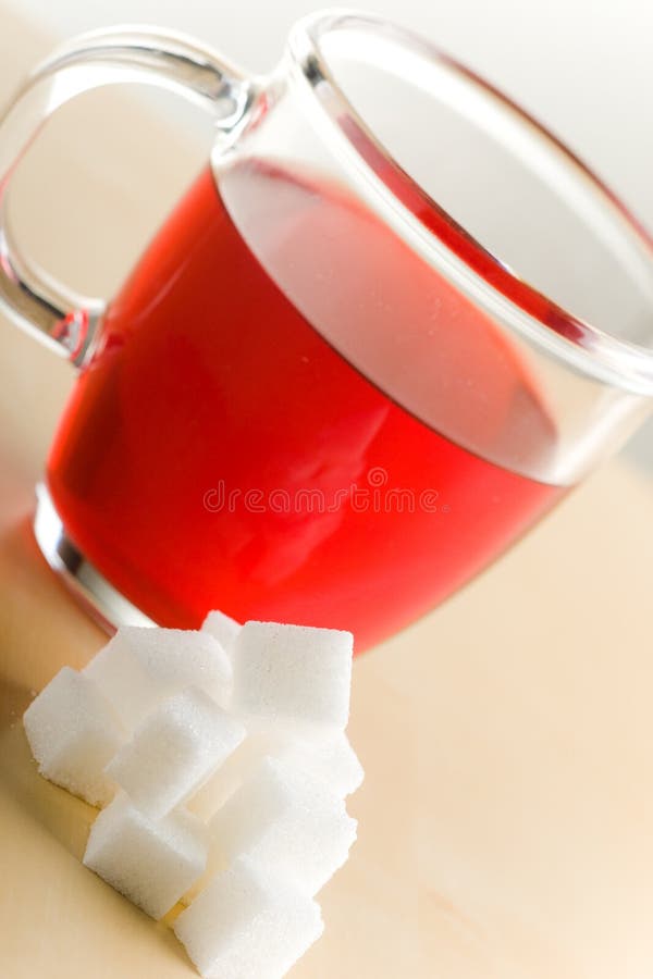 Cup of tea with sugar stock image. Image of drink, close 18629129