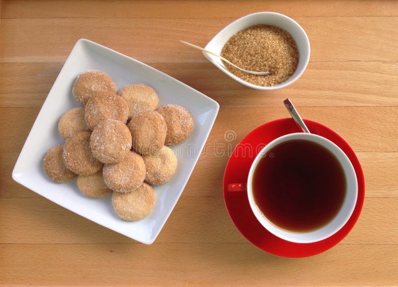 Cup of Tea, Sugar and Cookies Stock Image Image of drink, holding