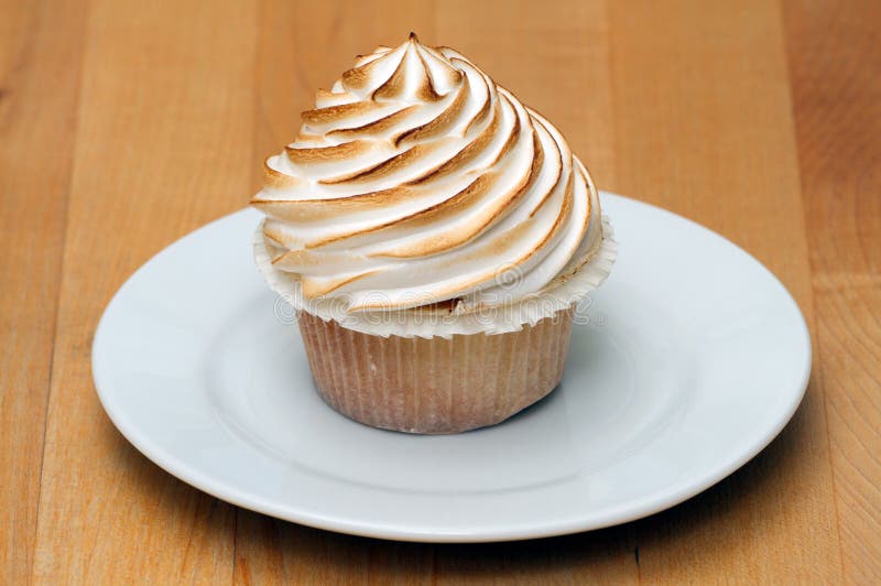 Cupcake with Baked Meringue Topping Stock Image Image of cupcake, color 22588367