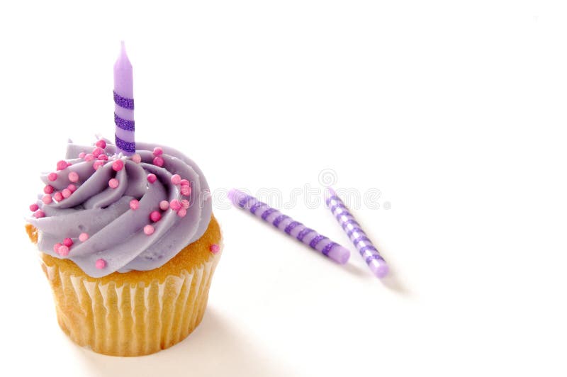 Cupcake with birthday candle