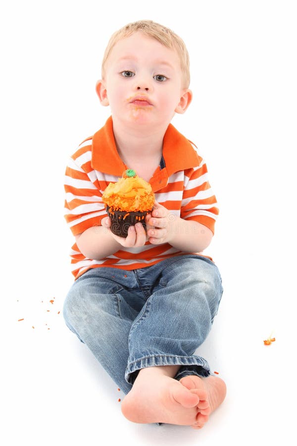Cupcake Boy royalty free stock image