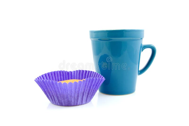 Cupcake and coffee stock photography