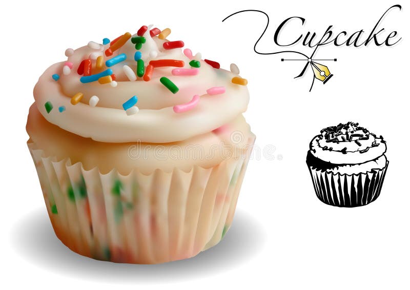 Cupcake 3D Vector Set stock illustration Cupcake 3D Vector Set stock illustration