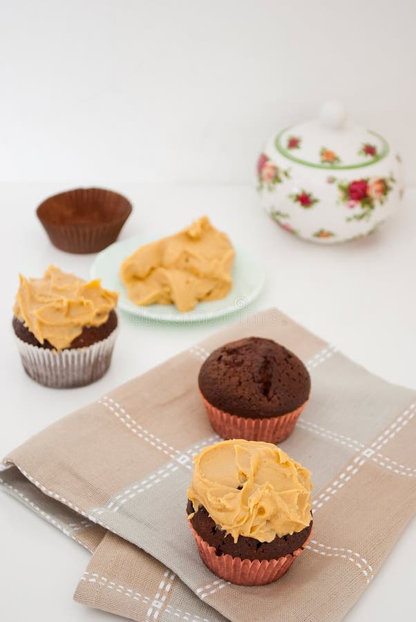 Cupcake stock photo. Image of meal, brown, chocolate 31232856