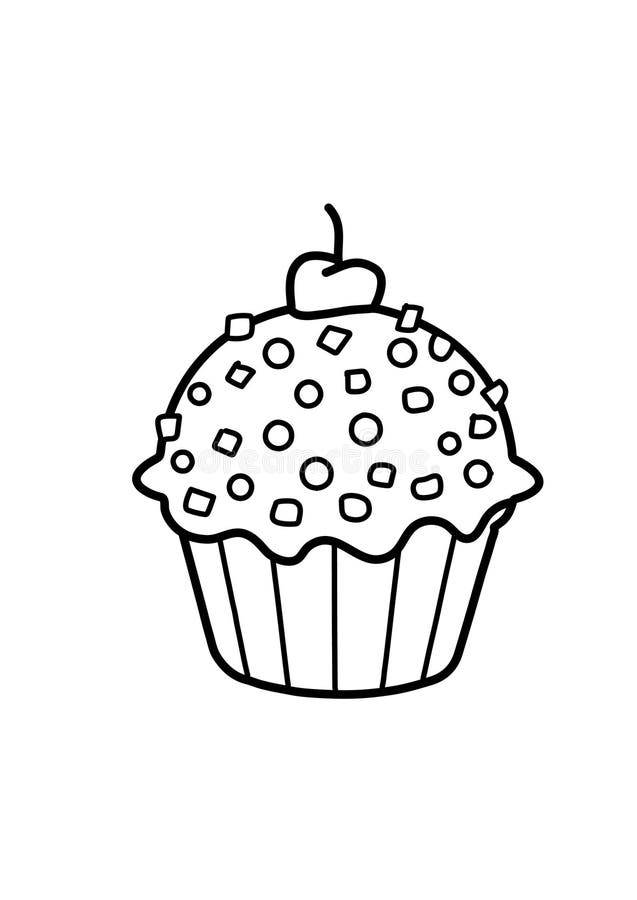 Simple cupcake recipe step by hand drawn Vector Image