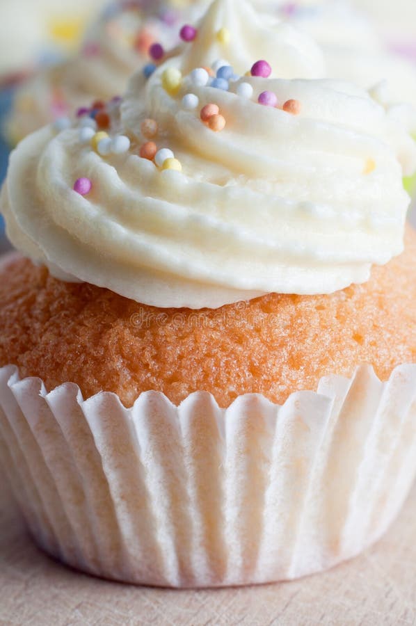 Cupcake with Icing and Sprinkles Stock Photo Image of orientation