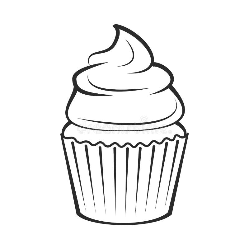  Cupcake  Dessin  Noir  Et Blanc