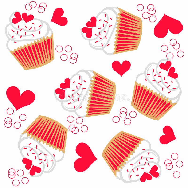 cupcake pattern seamless royalty free illustration
