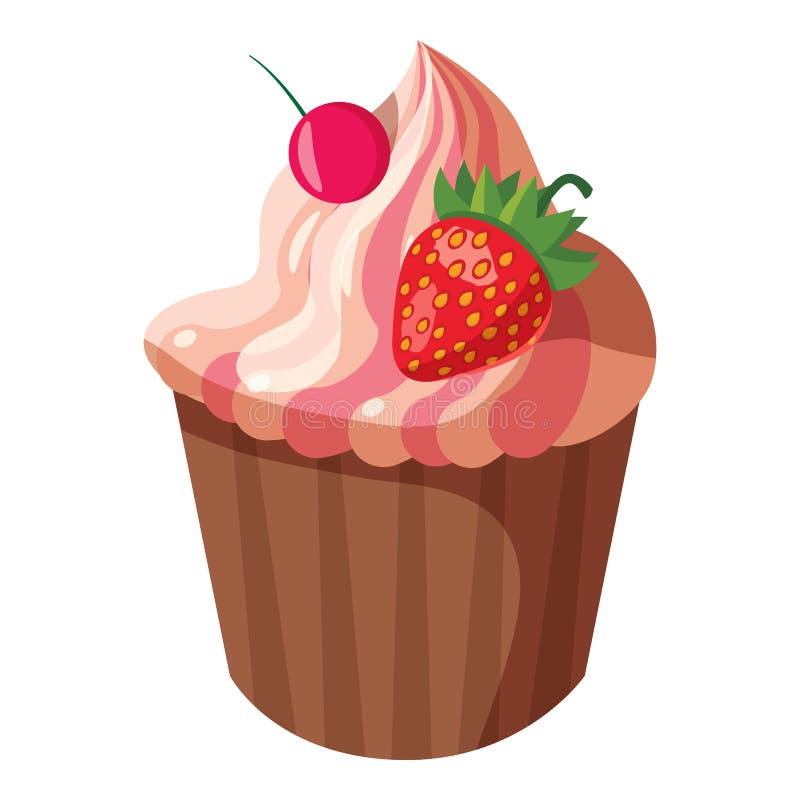 Strawberry Cupcake 3d
