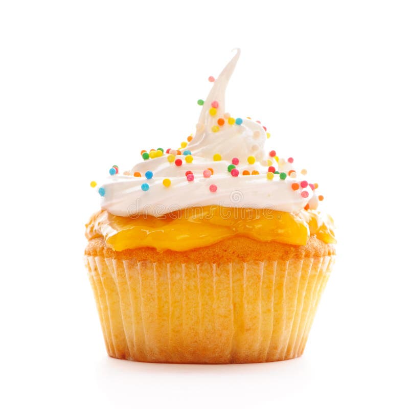 Cupcake with whipped cream stock photo. Image of chocolate 25245348