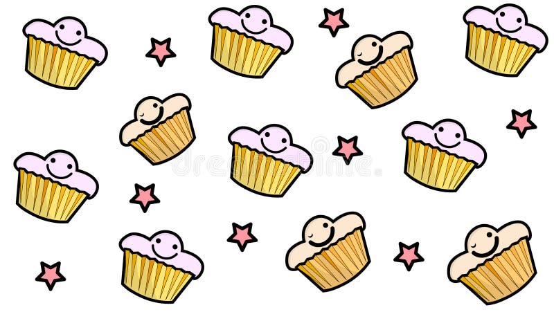 Cupcakebehang royalty-vrije illustratie Cupcakebehang royalty-vrije illustratie