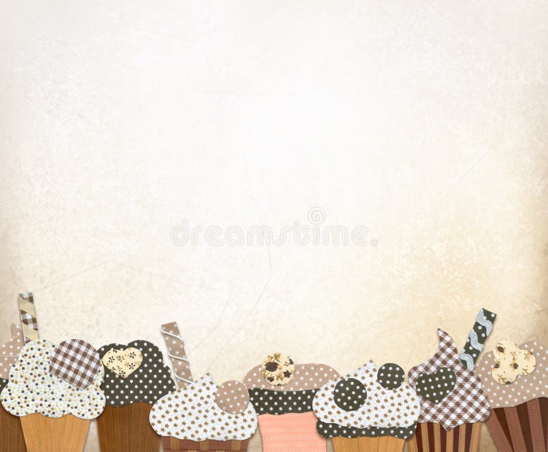 Cupcakes background stock illustration. Illustration of fruit - 34456305