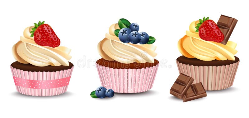 https://thumbs.dreamstime.com/b/cupcakes-isolated-white-background-vector-realistic-dessert-summer-delicious-treats-sweet-103308075.jpg