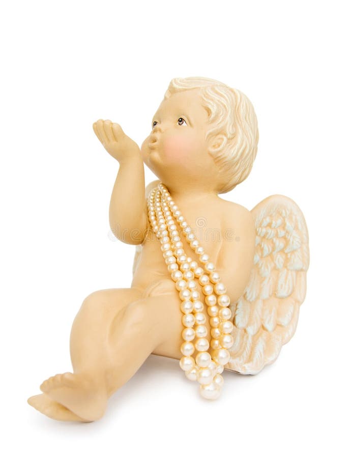 Cupid angel blowing kisses