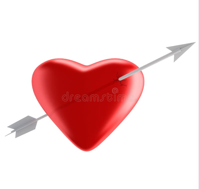 Cupid do coração & da seta ilustração royalty free Cupid do coração & da seta ilustração royalty free