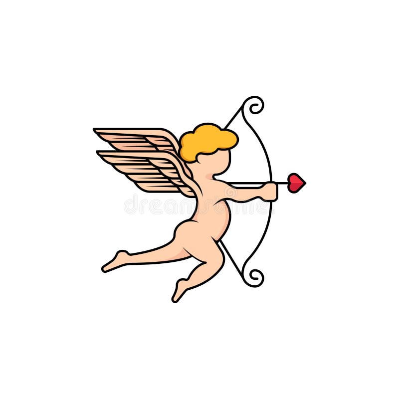 Simple Cupid Arrow , Cupid logo. 