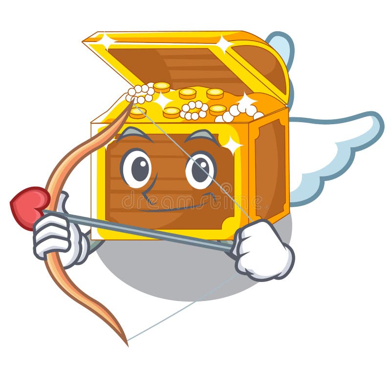 Cupid treasure underwater isolated with the mascot stock illustration Cupid treasure underwater isolated with the mascot stock illustration