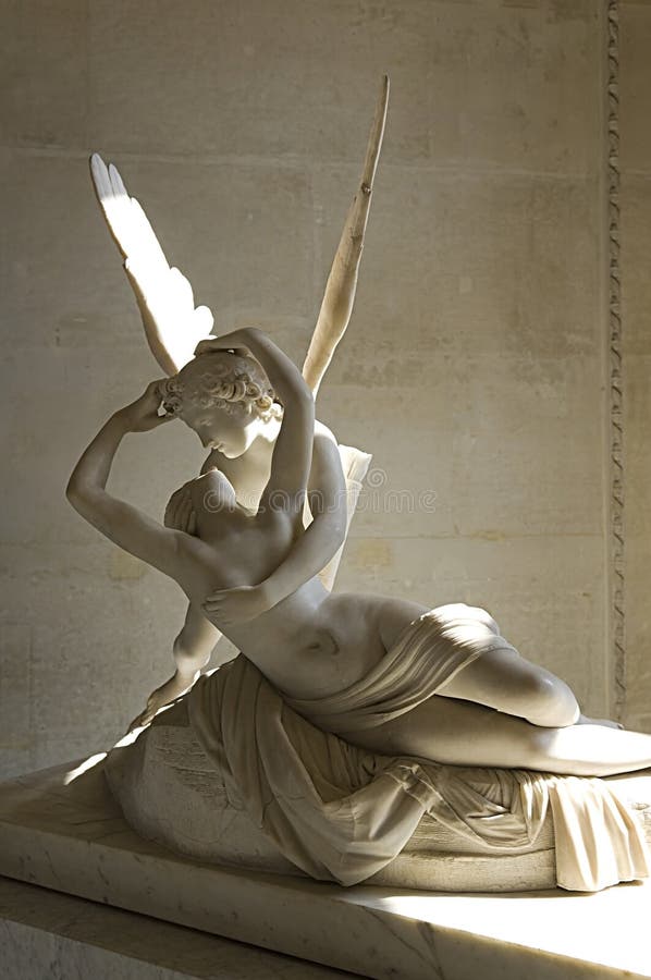 Cupid y psique de la escultura de Antonio Canova