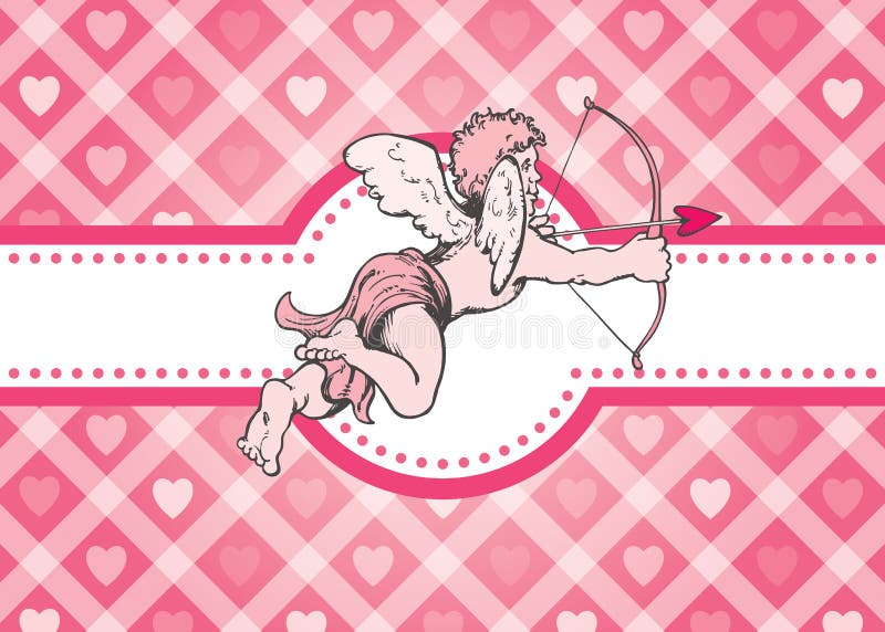 Cupido met Boog en Pijl stock illustratie Cupido met Boog en Pijl stock illustratie