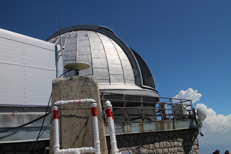 Cupola of Astronomical observatory on Lomnicky peak 2634 m,, High Tatras