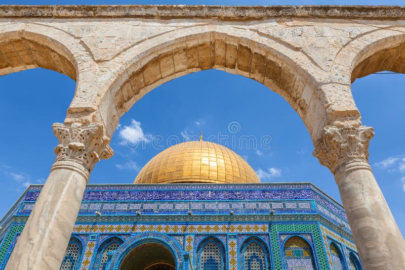 Cupola Della Moschea Della Roccia a Gerusalemme, Israele. Fotografia