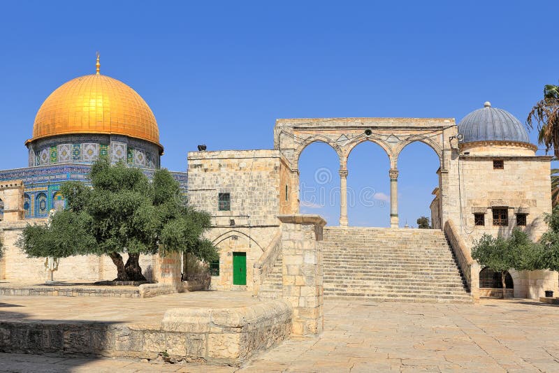 Cupola Della Moschea Della Roccia a Gerusalemme, Israele. Fotografia