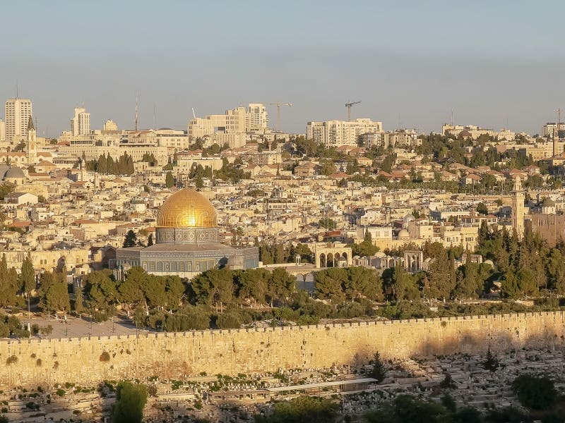 Cupola Della Roccia, Gerusalemme Della Moschea Fotografia Stock