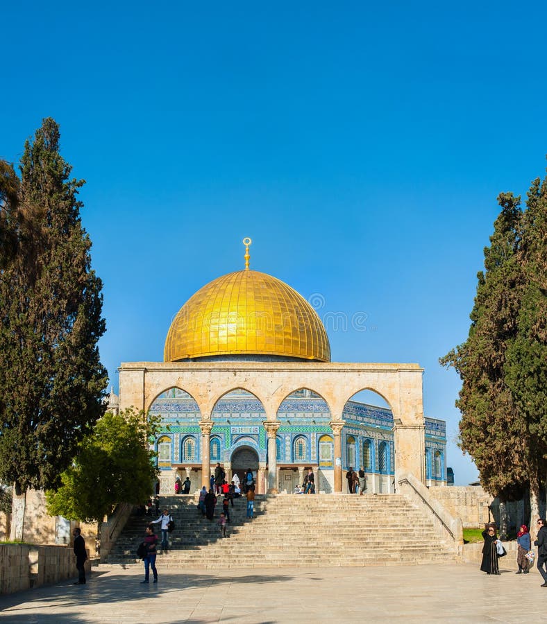 Cupola della roccia fotografia editoriale. Immagine di islam 49399587
