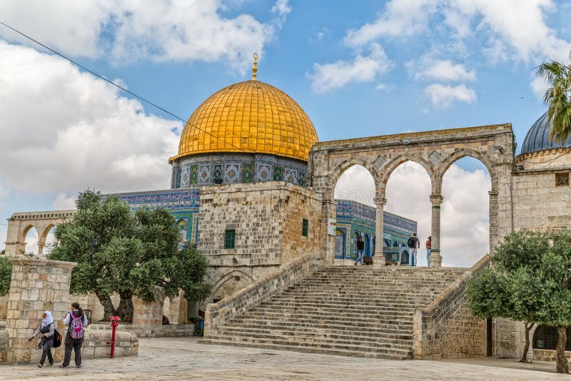 Cupola Della Roccia Temple Mount Gerusalemme Fotografia Editoriale