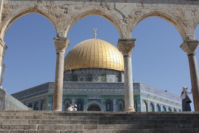 Dettagli Della Cupola Di Roccia Nel Temple Mount a Gerusalemme