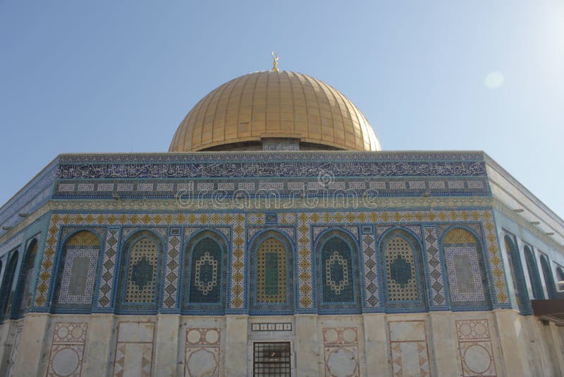 Cupola Di Roccia Nel Temple Mount a Gerusalemme Immagine Stock