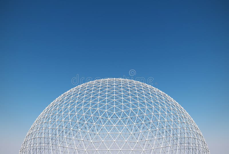 Cupola geodetica immagine stock. Immagine di tetto, costruzione 18895487