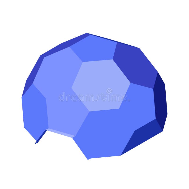 Cupola geodetica esagonale Illustrazione isometrica royalty illustrazione gratis